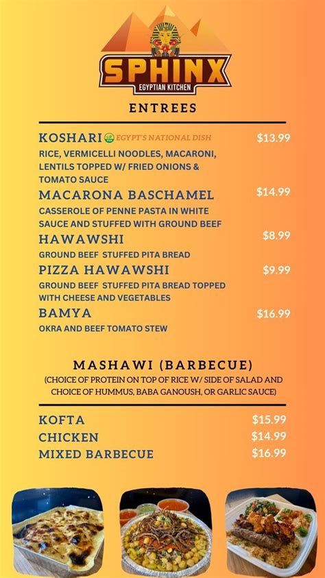 sphinx menu 2020|sphinx egyptian kitchen yelp.